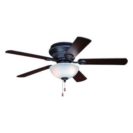 Vaxcel Expo 42 In. Bronze Indoor Flush Mount Ceiling Fan with LED Light Kit F0059